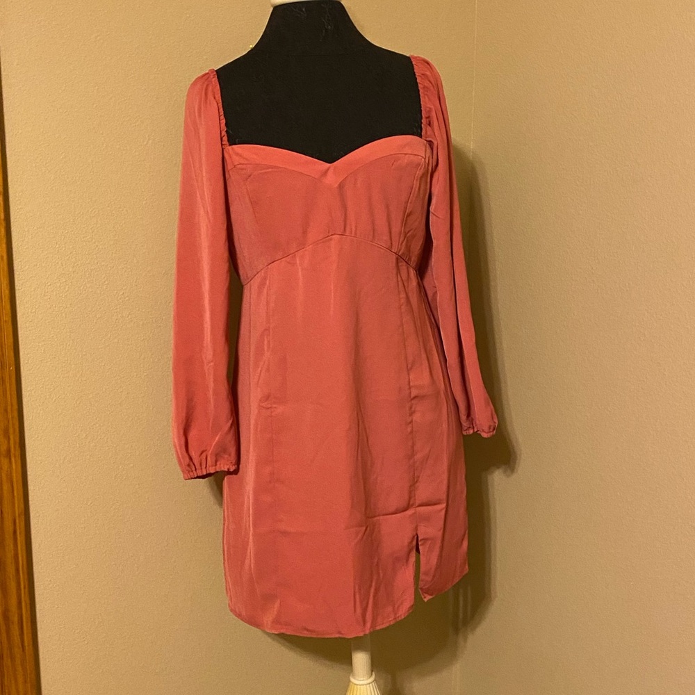 NWT Abercrombie Sweetheart Neck Long Sleeve Dress 💜